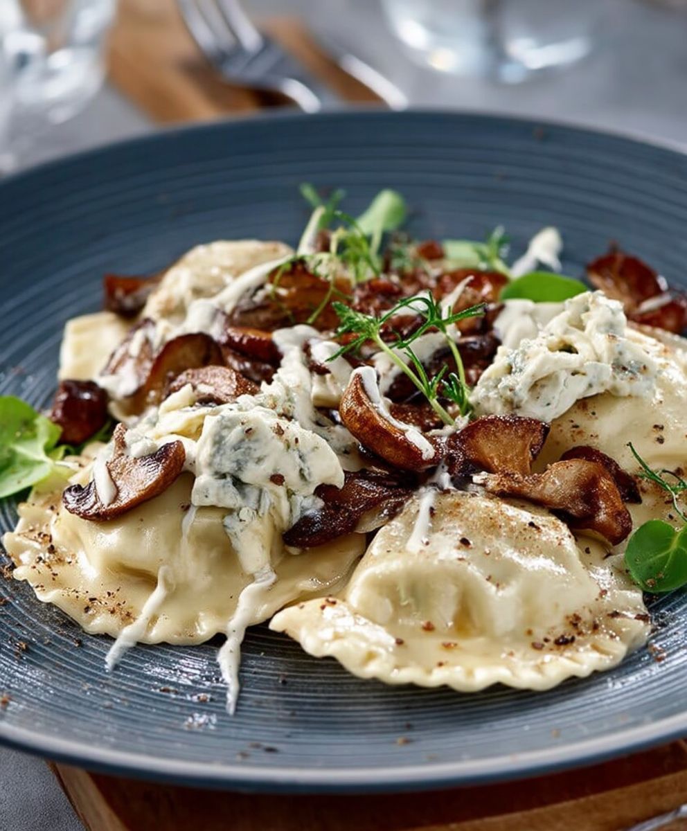 Raviolis aux cèpes maison