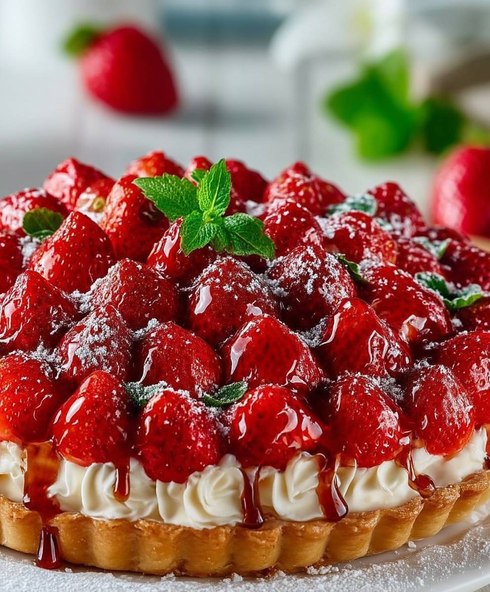 Tarte aux fraises facile