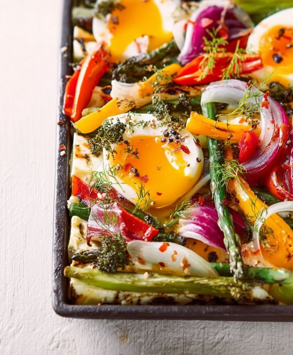 Légumes grillés aux oeufs