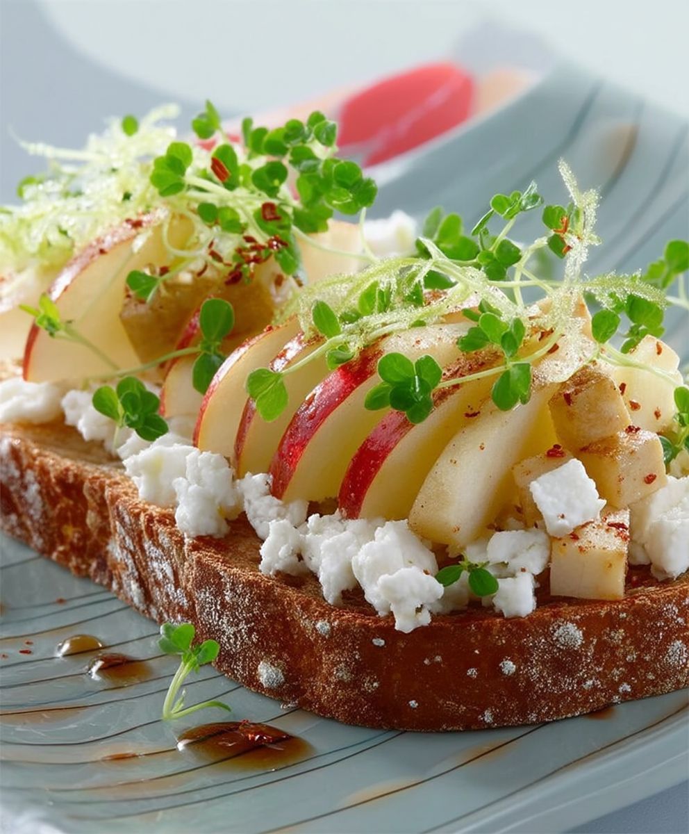 Tartine émincé pommes