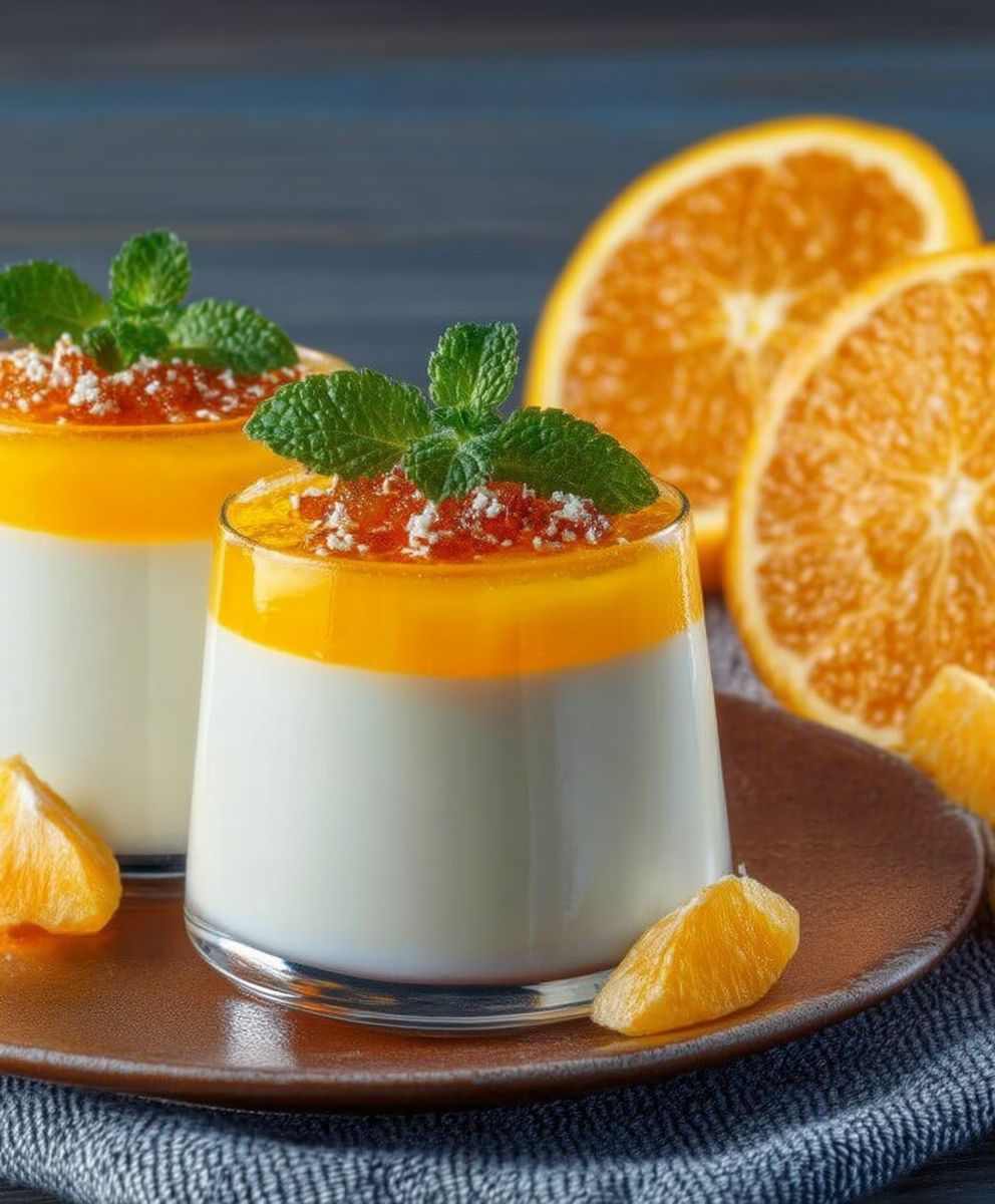 Panna cotta orange