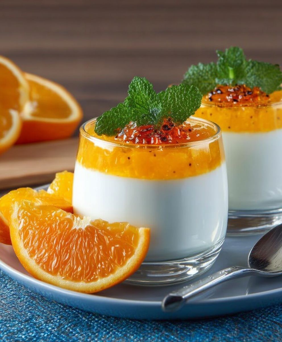 Panna cotta orange
