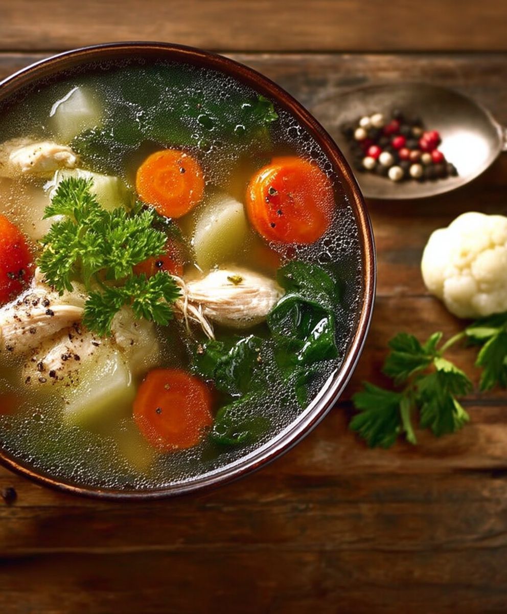Bouillon de volaille légumes