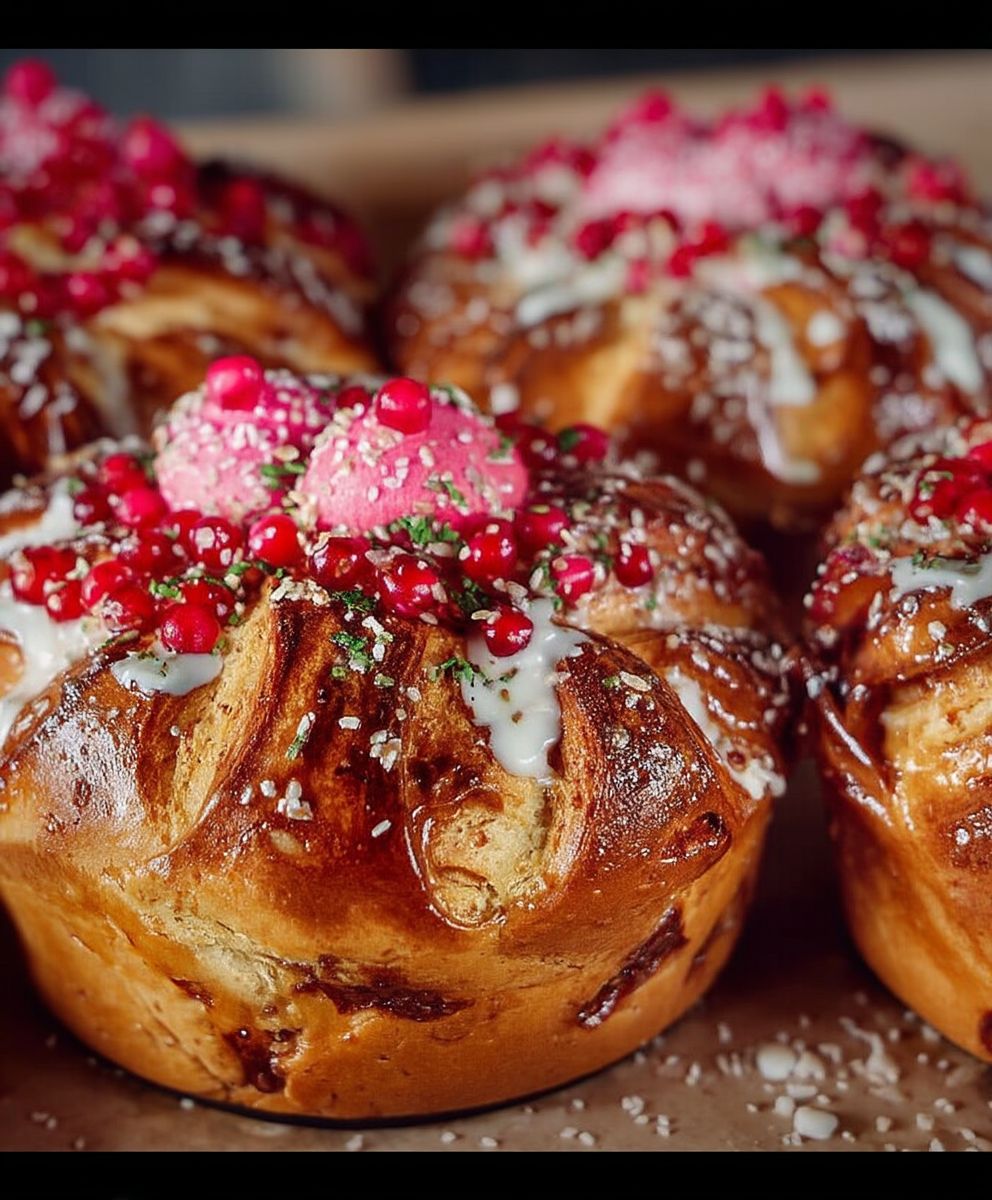Brioche aux pralines roses