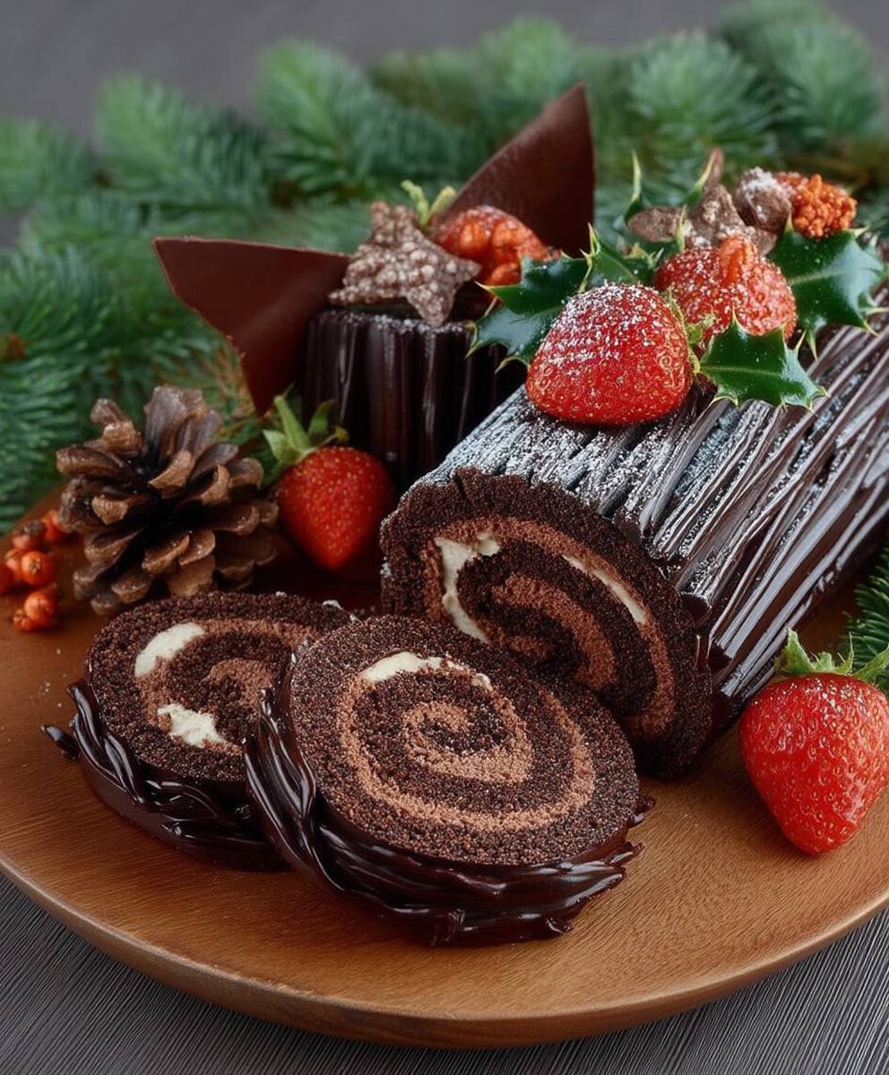 Bûche tout chocolat