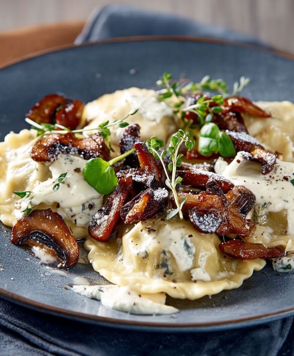 Raviolis aux cèpes maison
