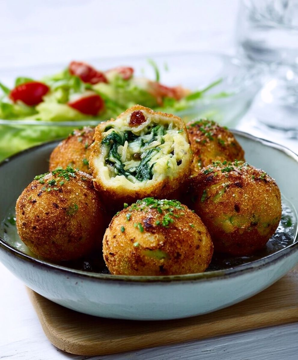 Boulettes de riz aux épinards