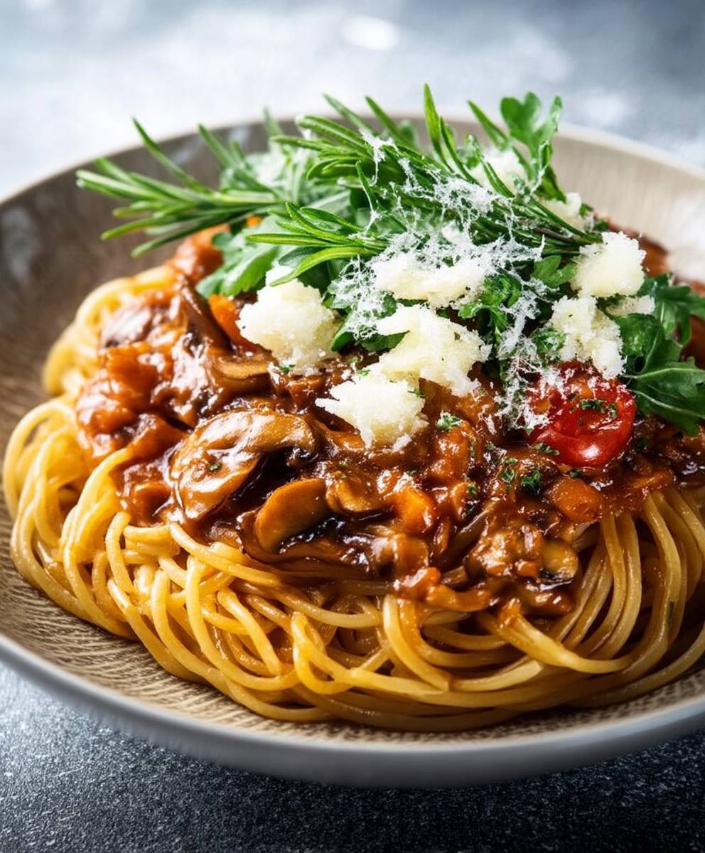 Spaghetti bolognaise végétarienne
