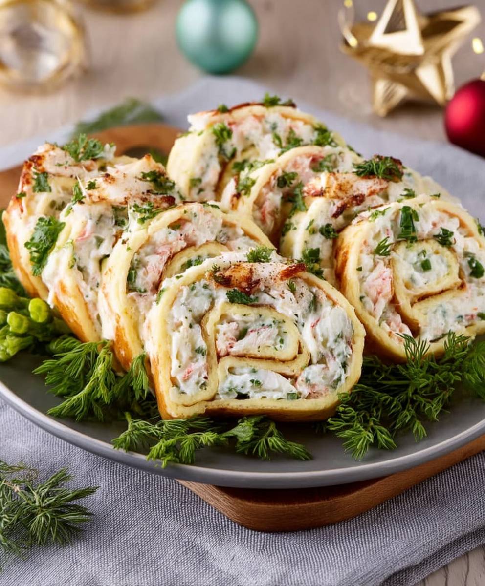 Bûche salée crabe fêtes fin année