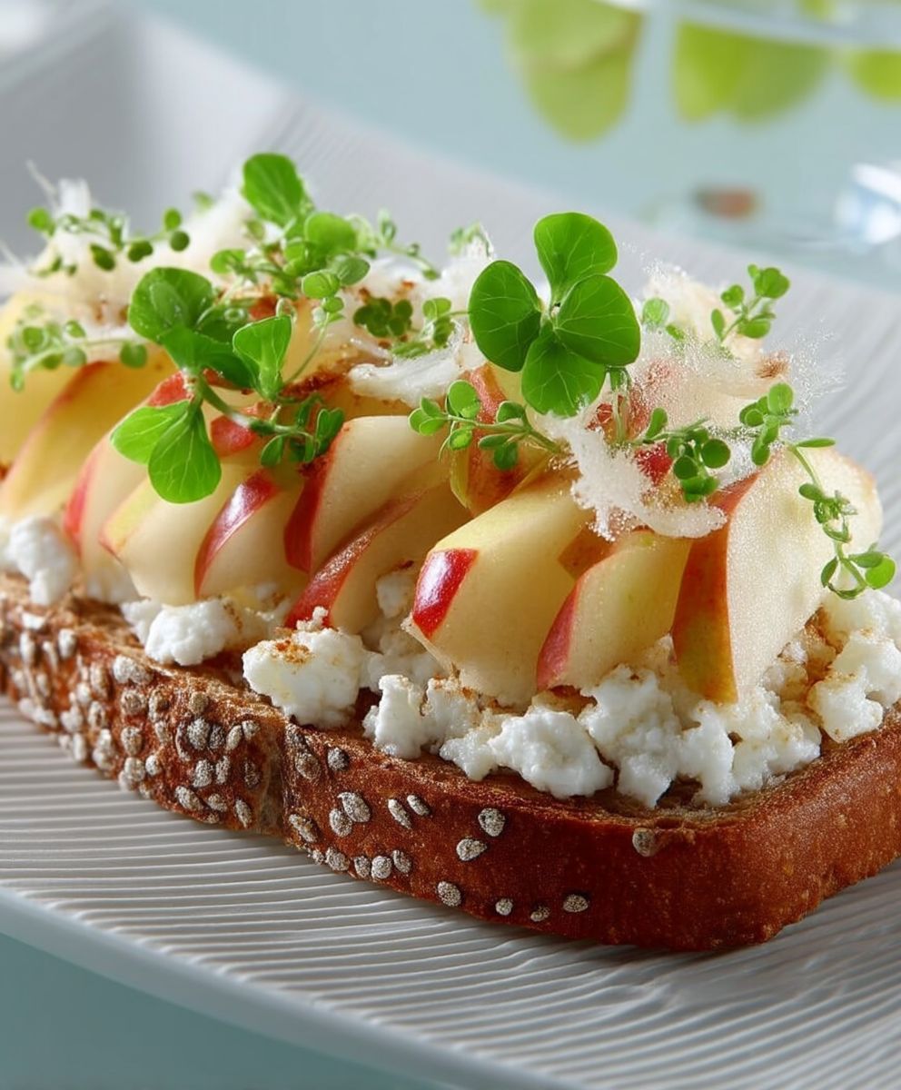 Tartine émincé pommes