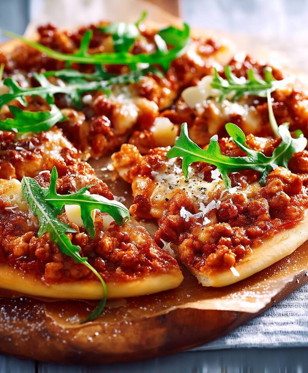 Pizza bolognaise dinde