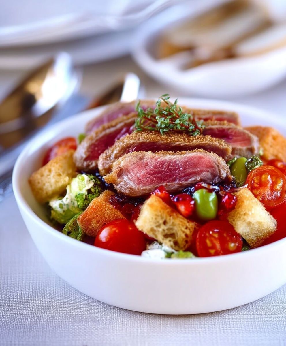 Panzanella agneau