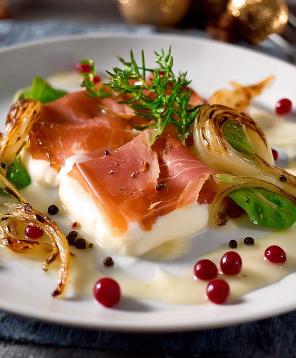 Jambon Serrano mousse pommes terre