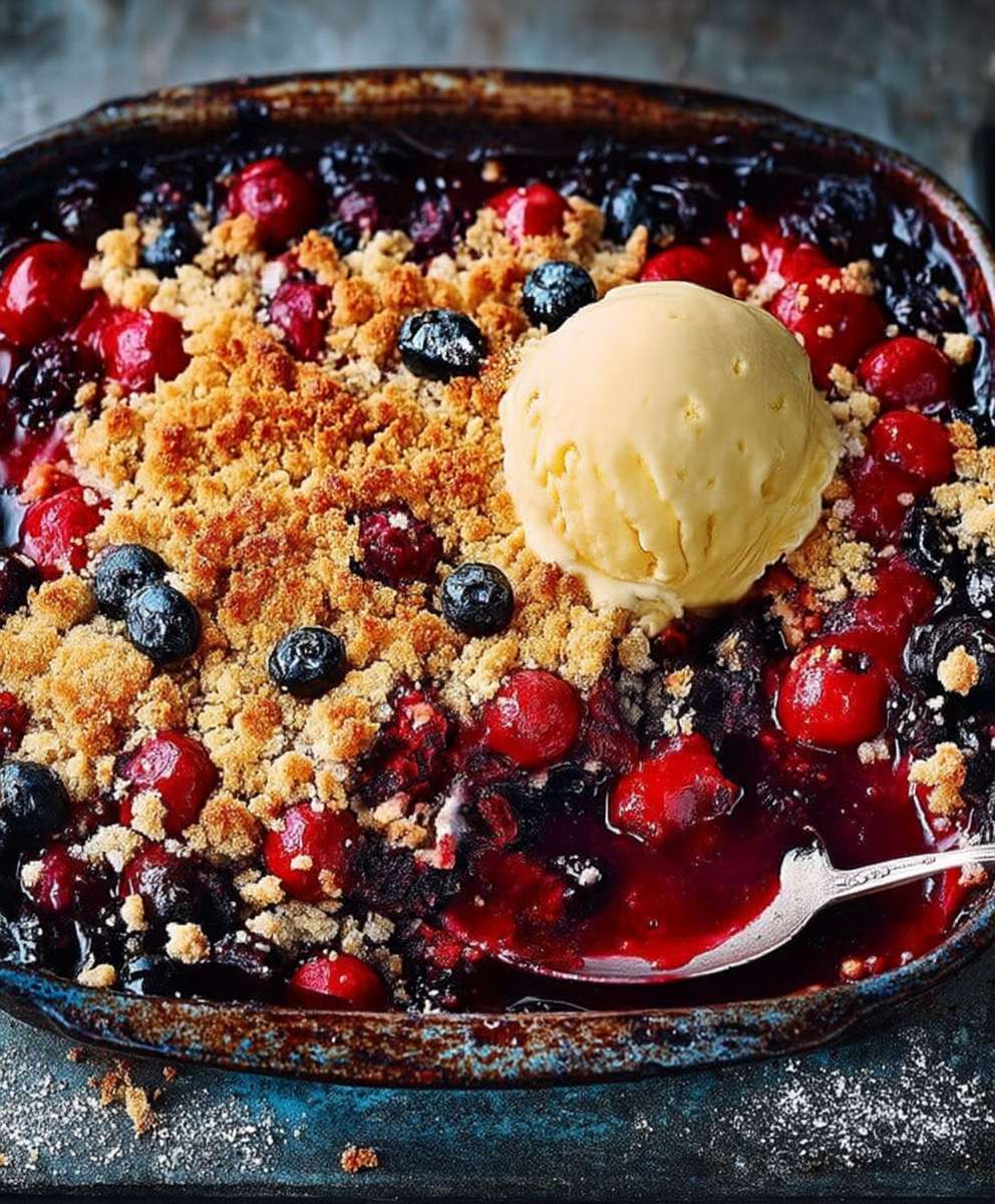 Crumble fruits rouges