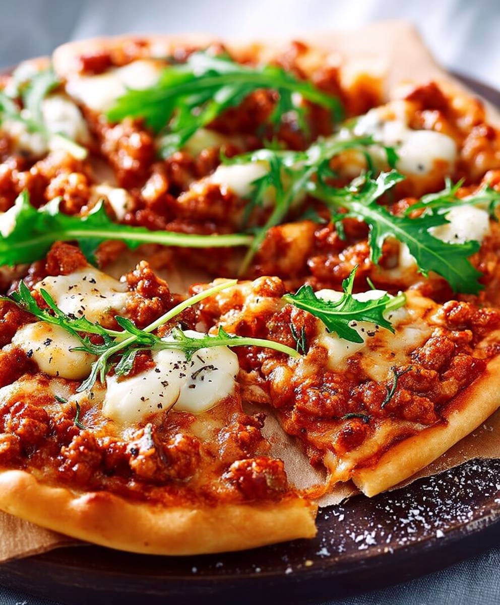 Pizza bolognaise dinde