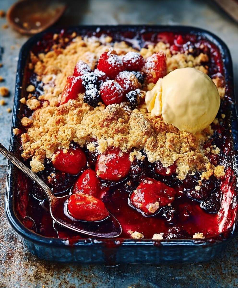 Crumble fruits rouges